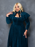 PRE-ORDER - CRIMSON PEAK™ Lady Lucille Victorian Dress with Capelet in Teal