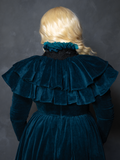 PRE-ORDER - CRIMSON PEAK™ Lady Lucille Victorian Dress with Capelet in Teal