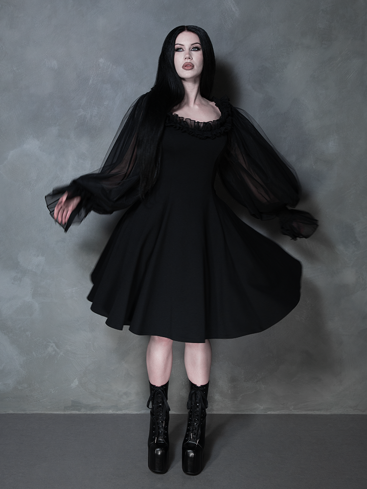 PRE-ORDER - Memento Mini Swing Dress in Black