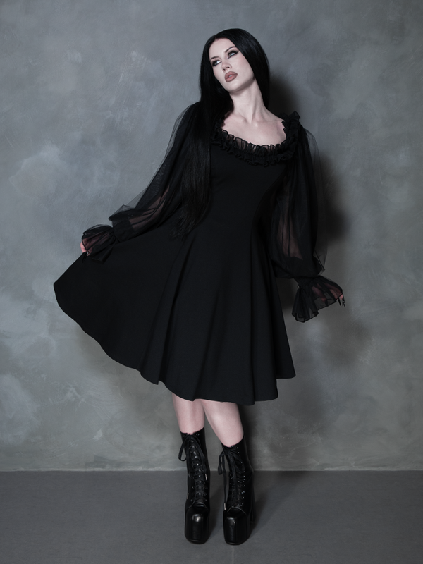 Memento Mini Swing Dress in Black