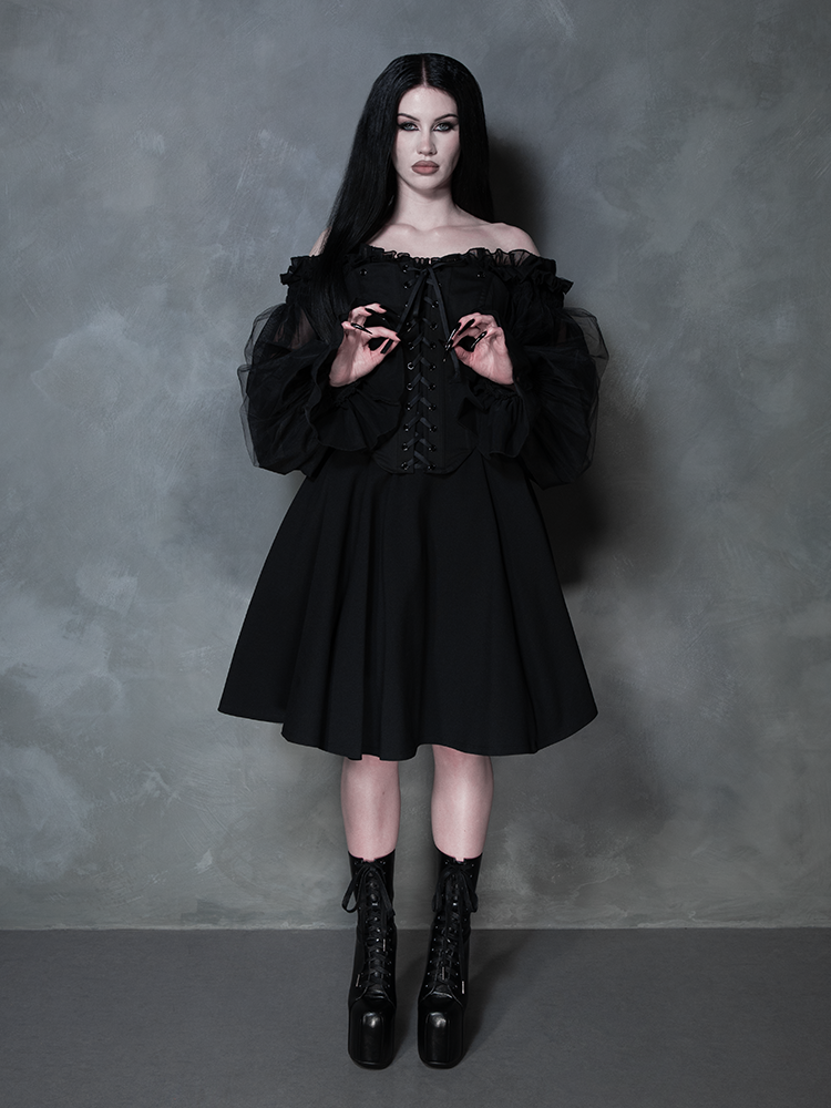 PRE-ORDER - Memento Mini Swing Dress in Black