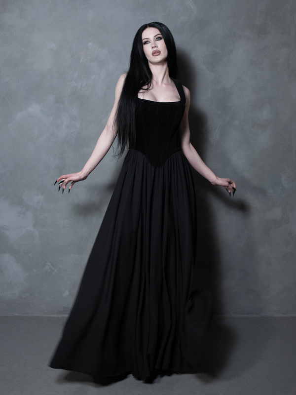 PRE-ORDER - Countess Corset in Black Velvet