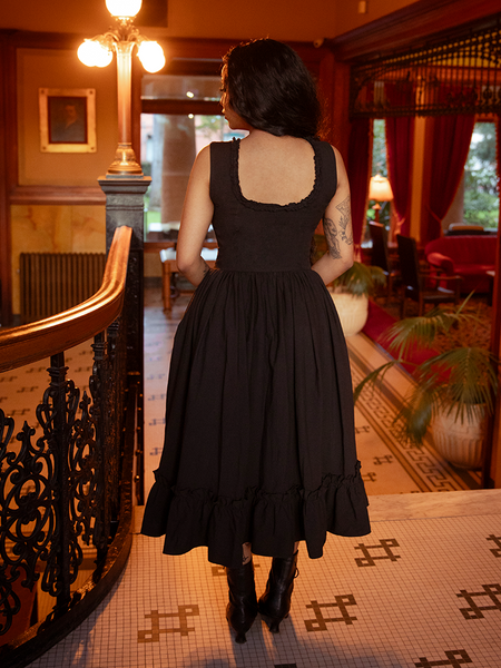 PRE-ORDER - Nightshade Underpinning Dress in Antique Black