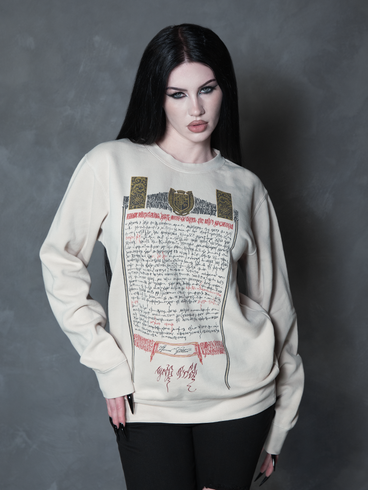 NOSFERATU Count Orlock Contract Sweatshirt in Bone (UNISEX)
