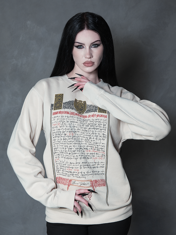 NOSFERATU Count Orlock Contract Sweatshirt in Bone (UNISEX)