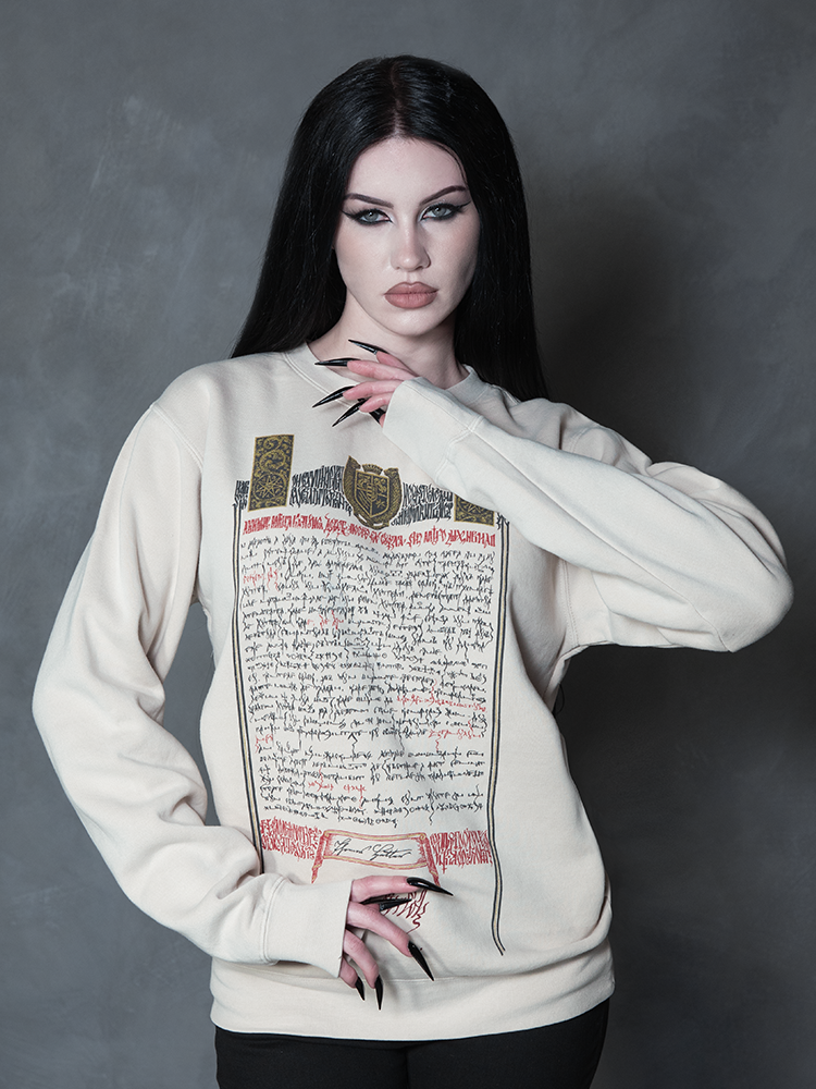 NOSFERATU Count Orlock Contract Sweatshirt in Bone (UNISEX)