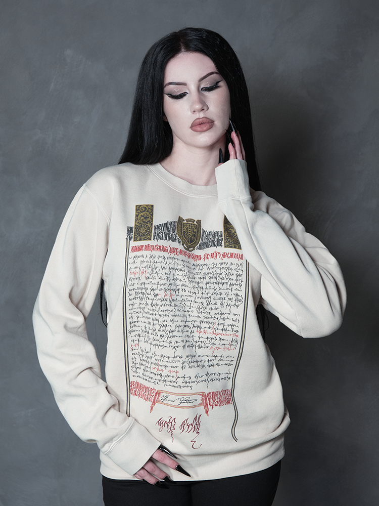 NOSFERATU Count Orlock Contract Sweatshirt in Bone (UNISEX)