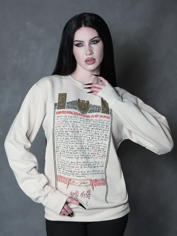 NOSFERATU Count Orlock Contract Sweatshirt in Bone (UNISEX)