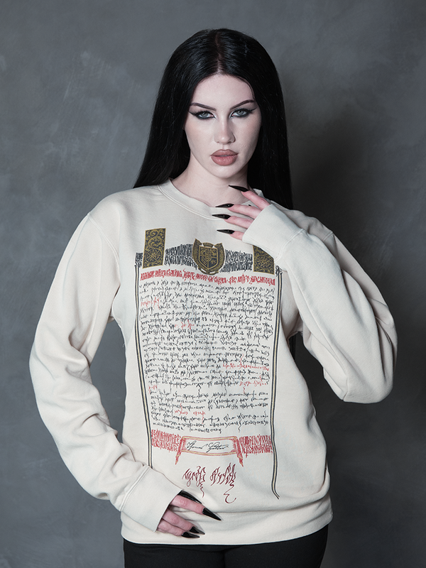 NOSFERATU Count Orlock Contract Sweatshirt in Bone (UNISEX)