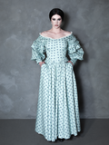 PRE-ORDER - NOSFERATU Ellen FULL LENGTH Victorian Gown in Blue Floral Print