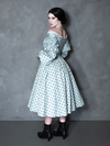 PRE-ORDER - NOSFERATU Ellen Victorian Dress in Blue Floral Print