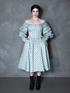 PRE-ORDER - NOSFERATU Ellen Victorian Dress in Blue Floral Print