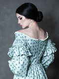 PRE-ORDER - NOSFERATU Ellen FULL LENGTH Victorian Gown in Blue Floral Print