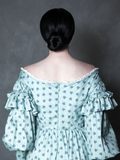 PRE-ORDER - NOSFERATU Ellen FULL LENGTH Victorian Gown in Blue Floral Print