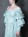 PRE-ORDER - NOSFERATU Ellen FULL LENGTH Victorian Gown in Blue Floral Print