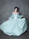 PRE-ORDER - NOSFERATU Ellen FULL LENGTH Victorian Gown in Blue Floral Print