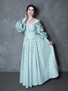 PRE-ORDER - NOSFERATU Ellen FULL LENGTH Victorian Gown in Blue Floral Print