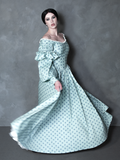 PRE-ORDER - NOSFERATU Ellen FULL LENGTH Victorian Gown in Blue Floral Print