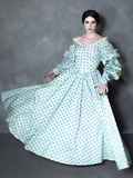 PRE-ORDER - NOSFERATU Ellen FULL LENGTH Victorian Gown in Blue Floral Print