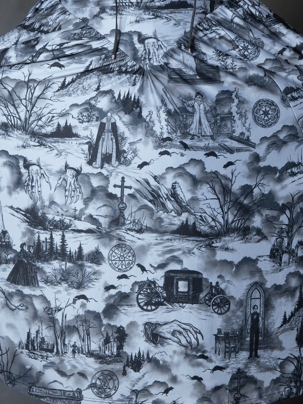 PRE-ORDER - NOSFERATU Gothic Tales Sleeveless Swing Dress in Vampire Toile