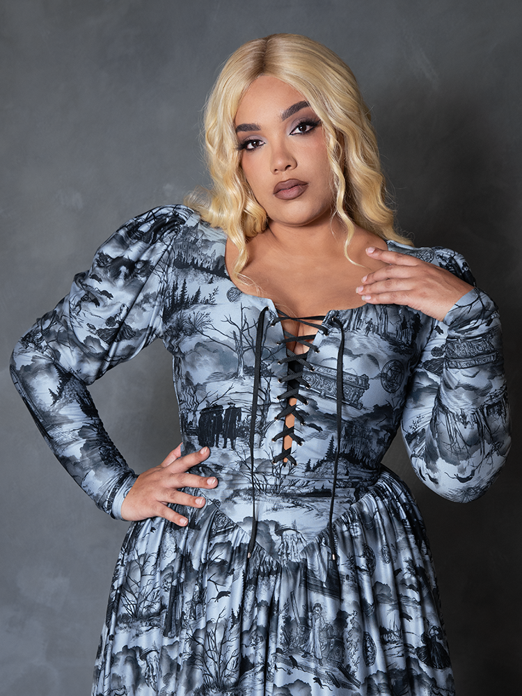 PRE-ORDER - NOSFERATU Gothic Tales Swing Dress in Vampire Toile