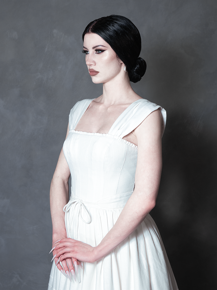 PRE-ORDER - NOSFERATU Bodiced Petticoat Dress in Bone White