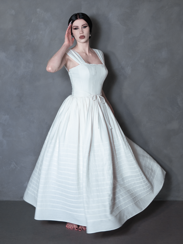 PRE-ORDER - NOSFERATU Bodiced Petticoat Dress in Bone White
