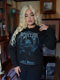 The Nosferatu Castle Sweatshirt embodies dark romance, with its cozy fit, deep black fabric, and a castle graphic straight from classic horror lore.

