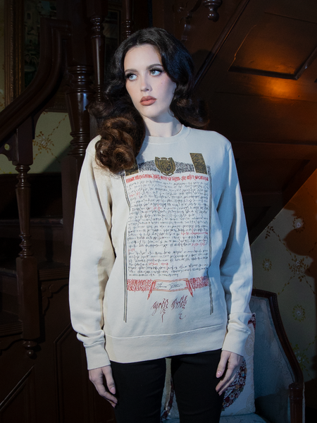 NOSFERATU Count Orlock Contract Sweatshirt in Bone (UNISEX)