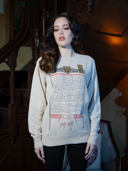 NOSFERATU Count Orlock Contract Sweatshirt in Bone (UNISEX)