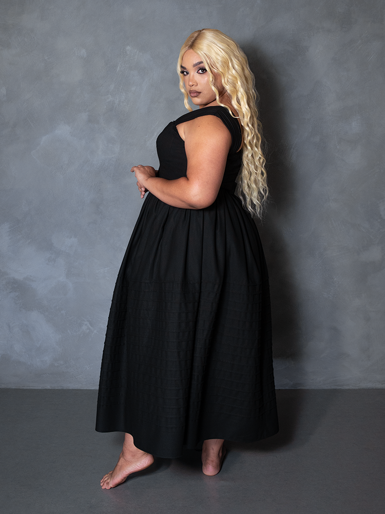 PRE-ORDER - Bodiced Petticoat Dress in Black