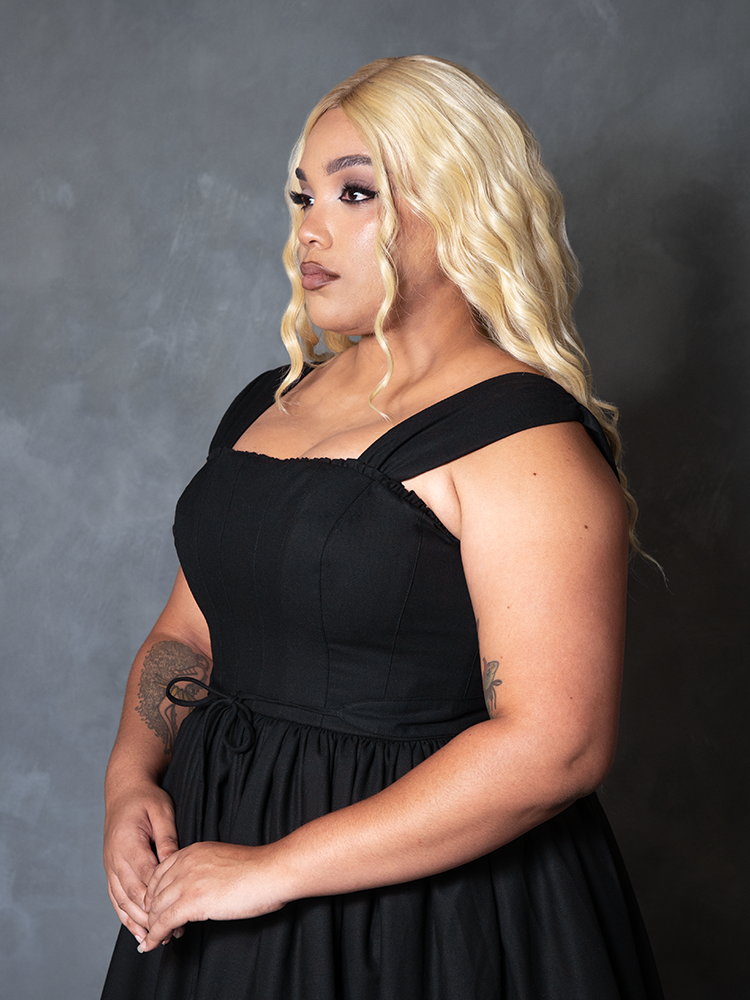 PRE-ORDER - Bodiced Petticoat Dress in Black