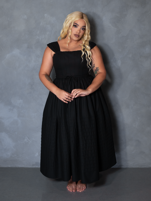 PRE-ORDER - Bodiced Petticoat Dress in Black
