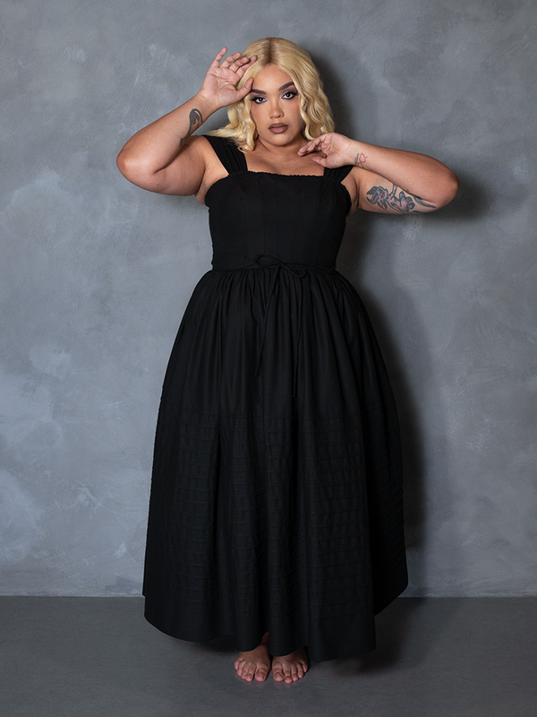 PRE-ORDER - Bodiced Petticoat Dress in Black
