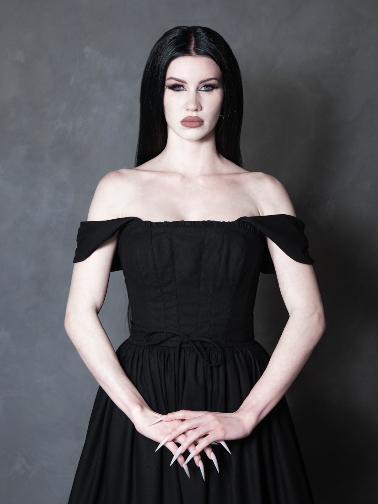 PRE-ORDER - Bodiced Petticoat Dress in Black