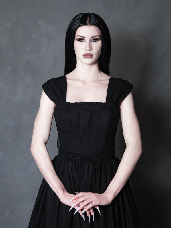 PRE-ORDER - Bodiced Petticoat Dress in Black