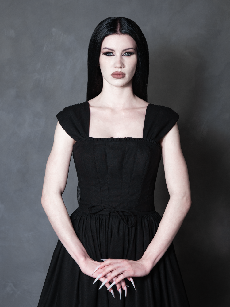 PRE-ORDER - Bodiced Petticoat Dress in Black