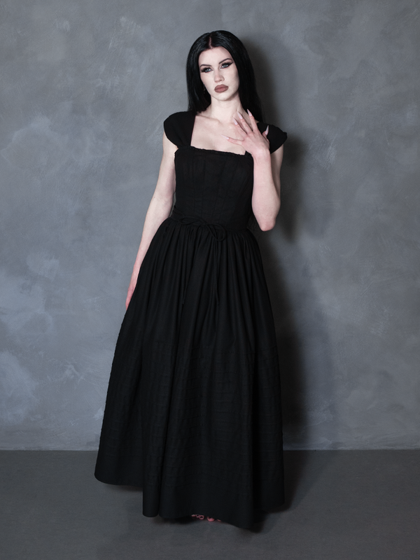 PRE-ORDER - Bodiced Petticoat Dress in Black