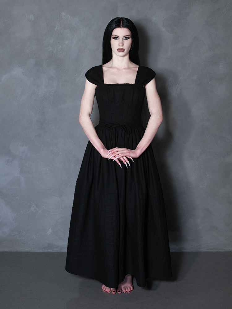 PRE-ORDER - Bodiced Petticoat Dress in Black