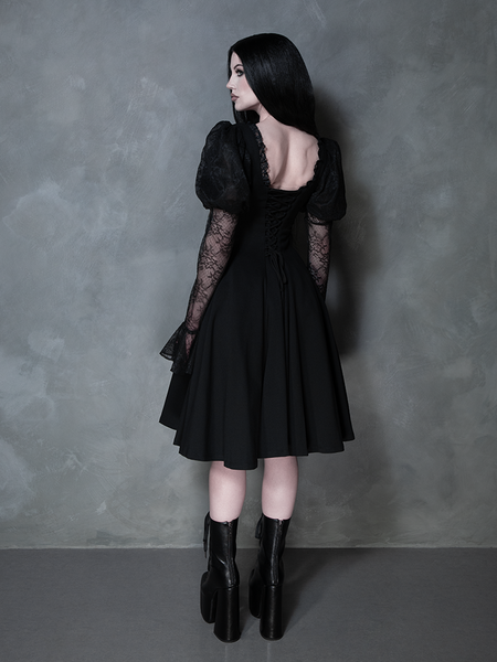 Renaissance Flared Dress in Black