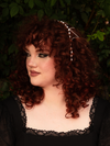 Tassel Chain Hair Net in Silver with Pearls