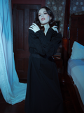 Whisper-soft fabric and vintage details make this black Victorian sleeping dress a perfect choice for dream-filled nights and gothic allure.