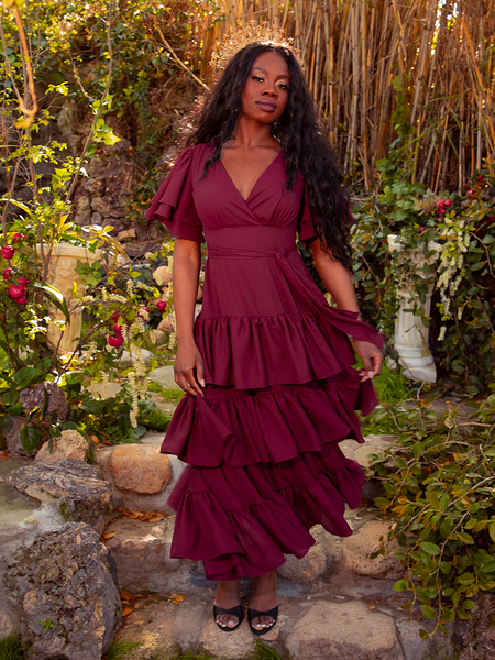 PRE-ORDER - Underworld Dress in Wine Red