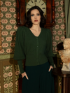 Victorian Knit Cardigan in Hunter Green