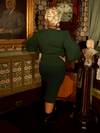 Victorian Knit Cardigan in Hunter Green