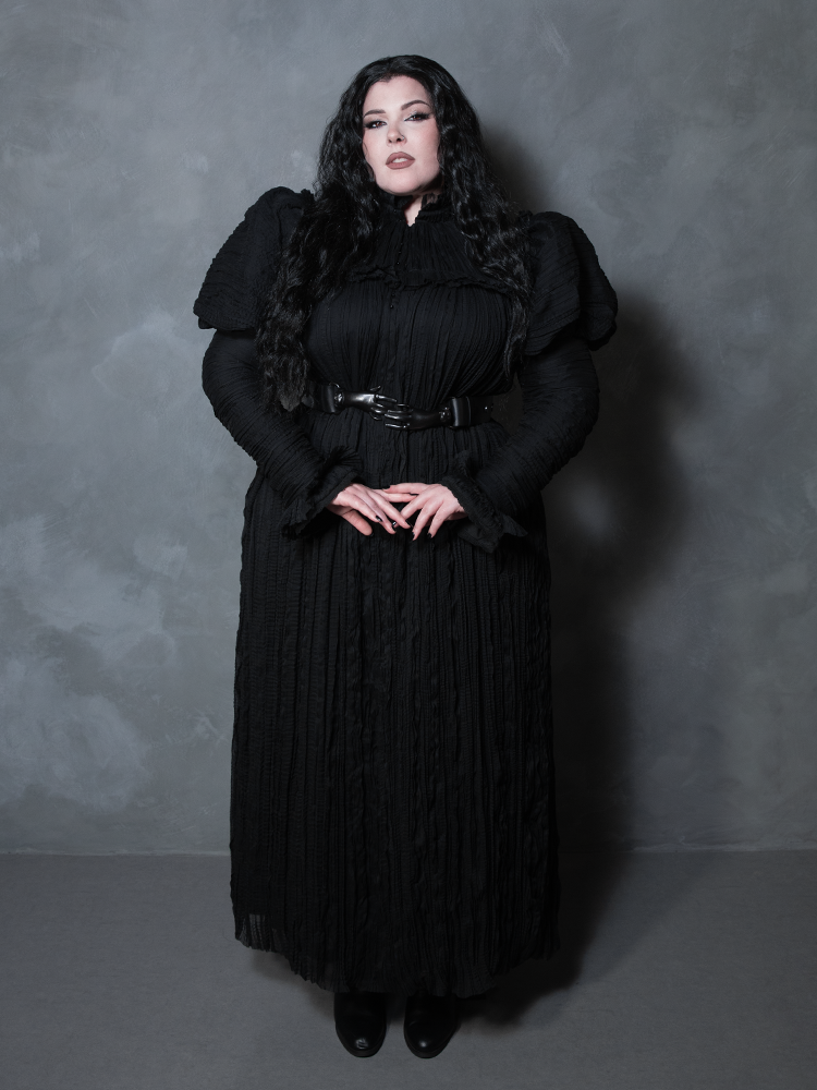 Perfect for layering over corsets or dresses, this Victorian Goth belt exudes an air of antique mystery.