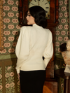 Victorian Cycling Pullover Sweater in Ivory