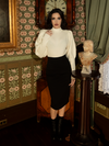 Victorian Cycling Pullover Sweater in Ivory