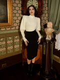 PRE-ORDER - Vamp Pencil Skirt in Black