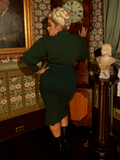 Victorian Cycling Pullover Sweater in Hunter Green